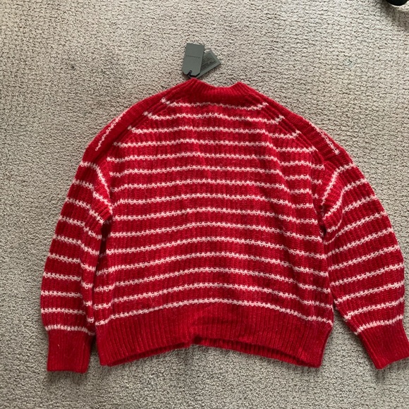Allsaints Renne red/peach stripe sweater/jumper— brand new with tags! - Picture 4 of 7